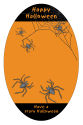 Spider Halloween Vertical Oval Labels